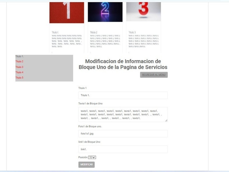 Pagina Web Administrable
